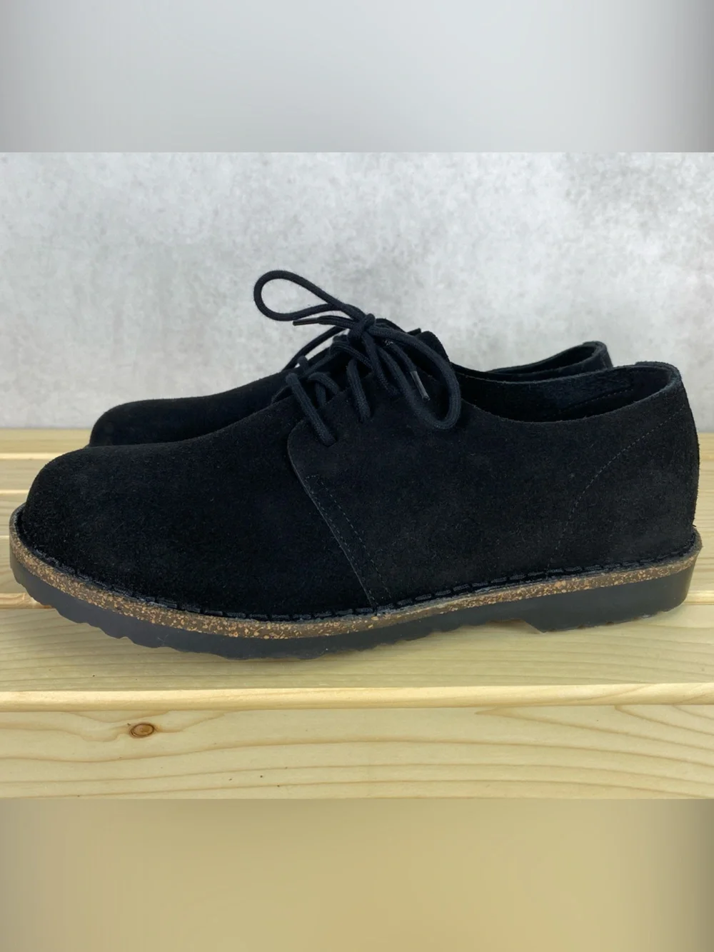 Birkenstock Uppsala Low Suede Leather Black Casual Comfot Oxfords Shoes 42 EUR
